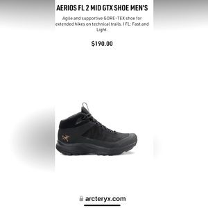 Arc’teryx ankle boots. Great footwear, but bought a size too big.